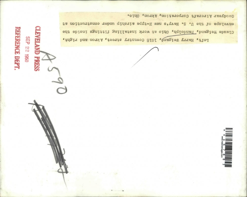 1950 Press Photo Goodyear Aircraft Corporation Constructs Navy Plane - nea67883