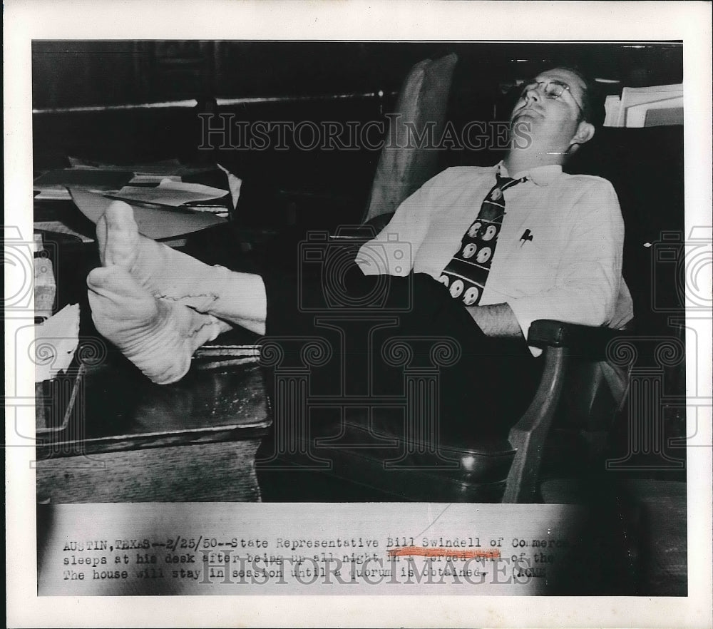 1950 Press Photo Austin, Tx State Rep. Bill Swindell