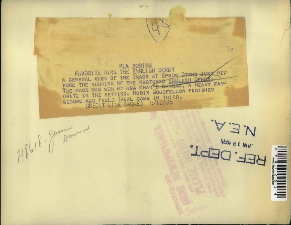 1935 Press Photo English Debry Aga Khan Horse Race Robin Goodfellow - nea72934