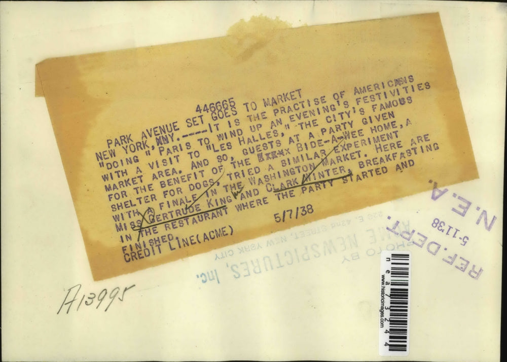 1938 Press Photo Gertrude King and Clark Winter having breakfast in a restaurant