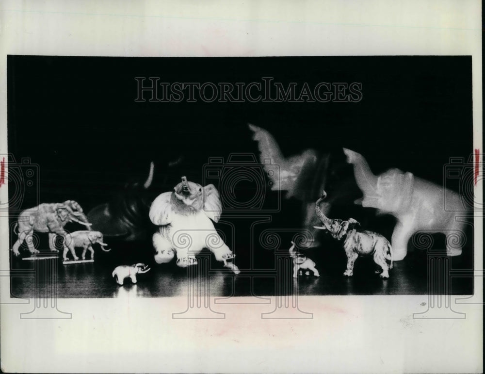 1976 Press Photo Part Of President Gerald Ford's Figurine Collection