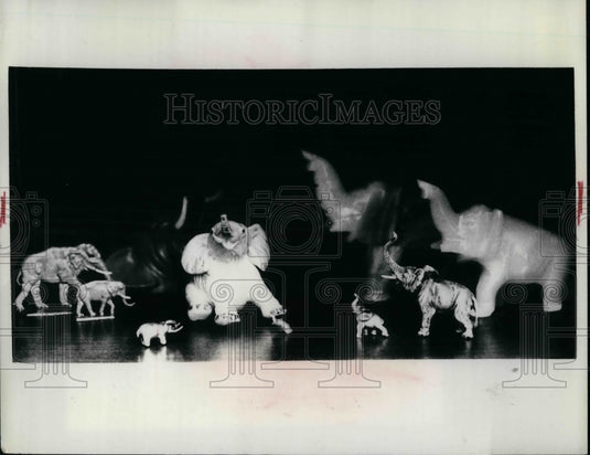 1976 Press Photo Part Of President Gerald Ford's Figurine Collection