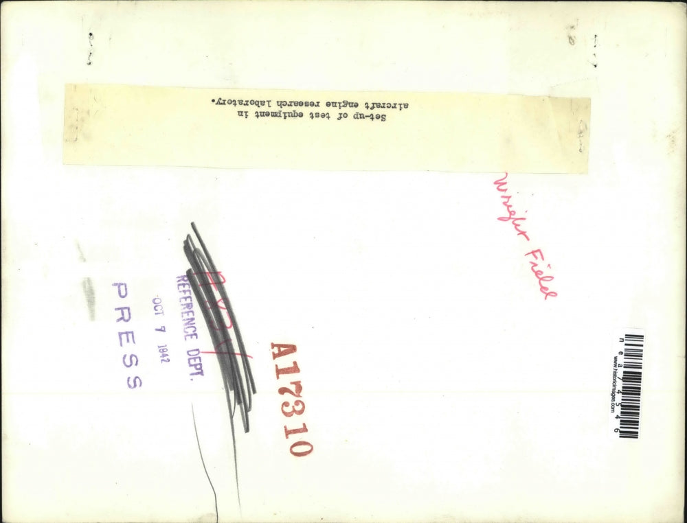 1942 Press Photo Set up of test equipment at aircraft research labs - nea74546