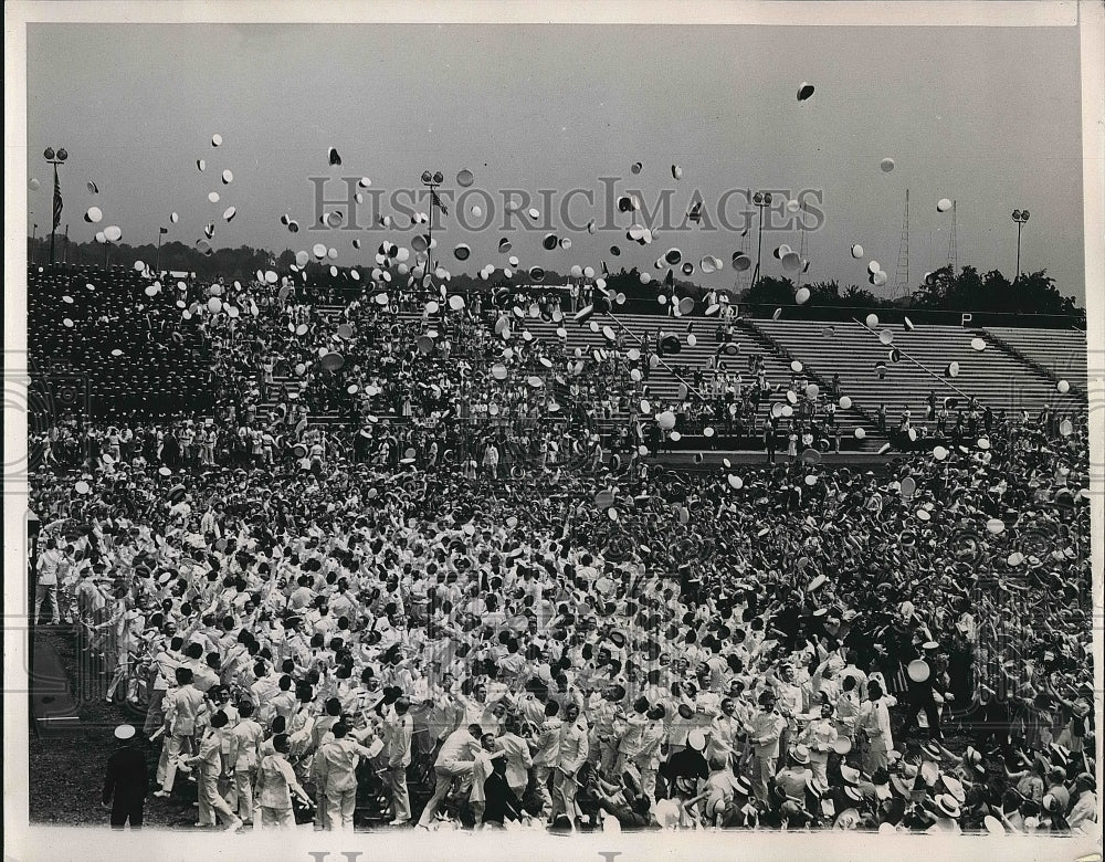 1940 Press Photo Annapolis Maryland Thompson Stadium Military School - nea76045- Historic Images