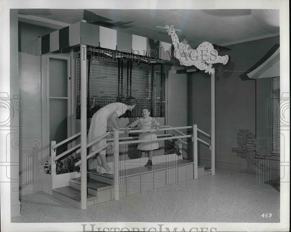 1955 Press Photo Niagara Research Foundation for handicapped children