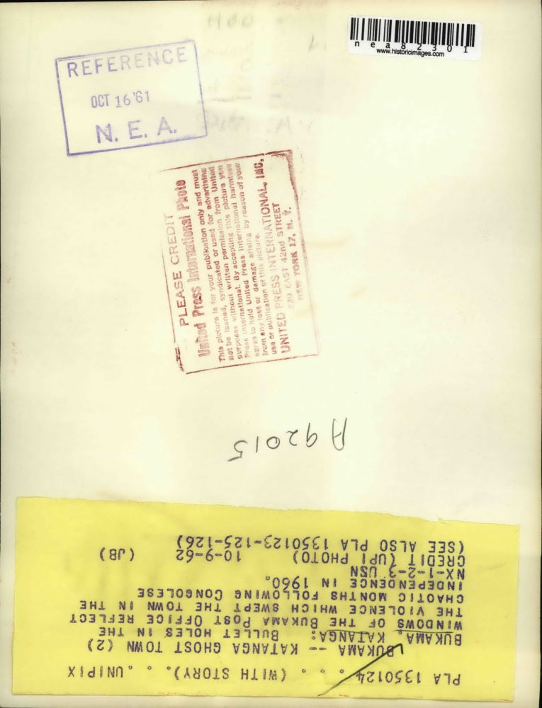 1962 Press Photo Bukama, Katanga ghost town from Congolese war - nea82301