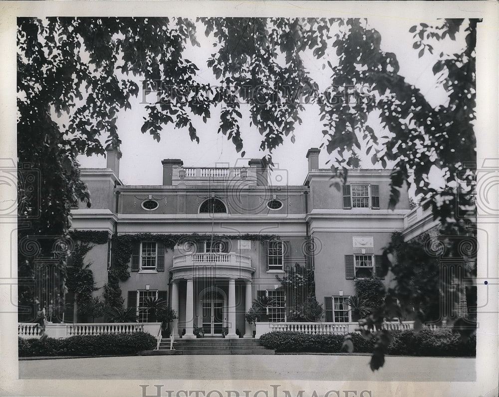 1944 Press Photo Pres. Roosevelt&#39;s Hyde Park Home, Deeds Birthplace to Nation- Historic Images