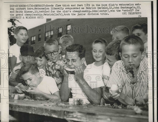 1958 Press Photo Patrick Garland, J. Santangelo, Keith Eisner, Boys Club- Historic Images