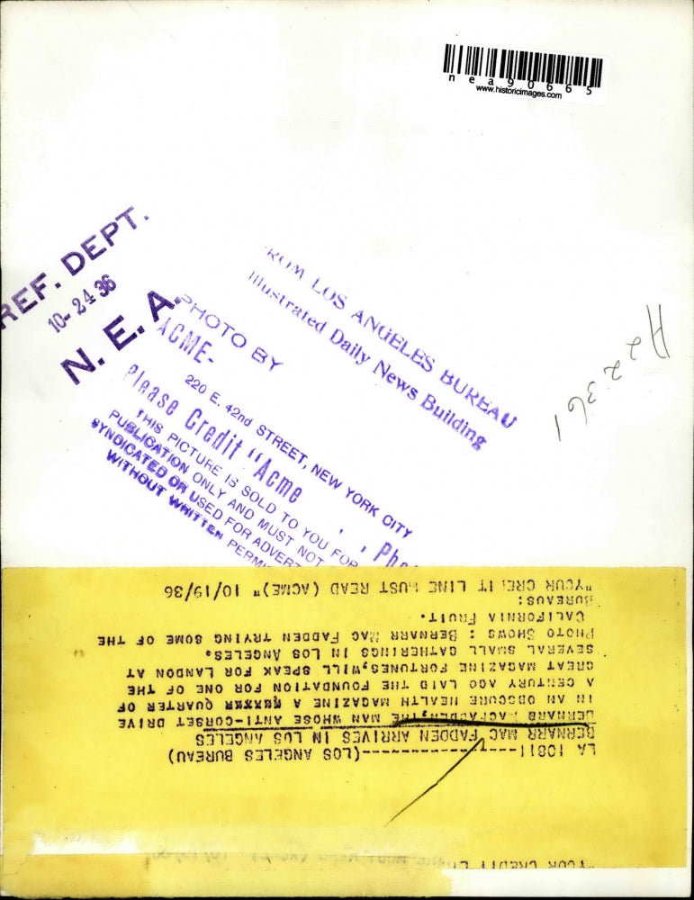 1936 Press Photo Publisher Bernarr MacFadden To Address Convention - nea90665