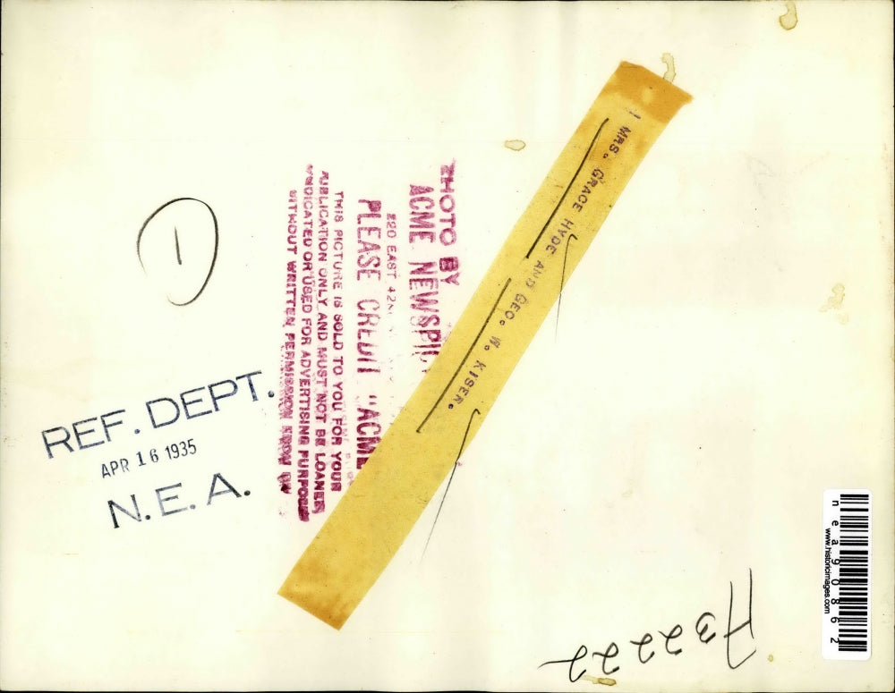 1935 Press Photo Mrs. Grace Hyde, George W. Kiser - nea90862