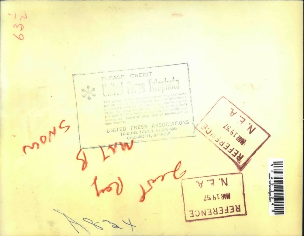 1957 Press Photo Birmingham Alabama Snow Storm Jimmy and Donnie Ussey