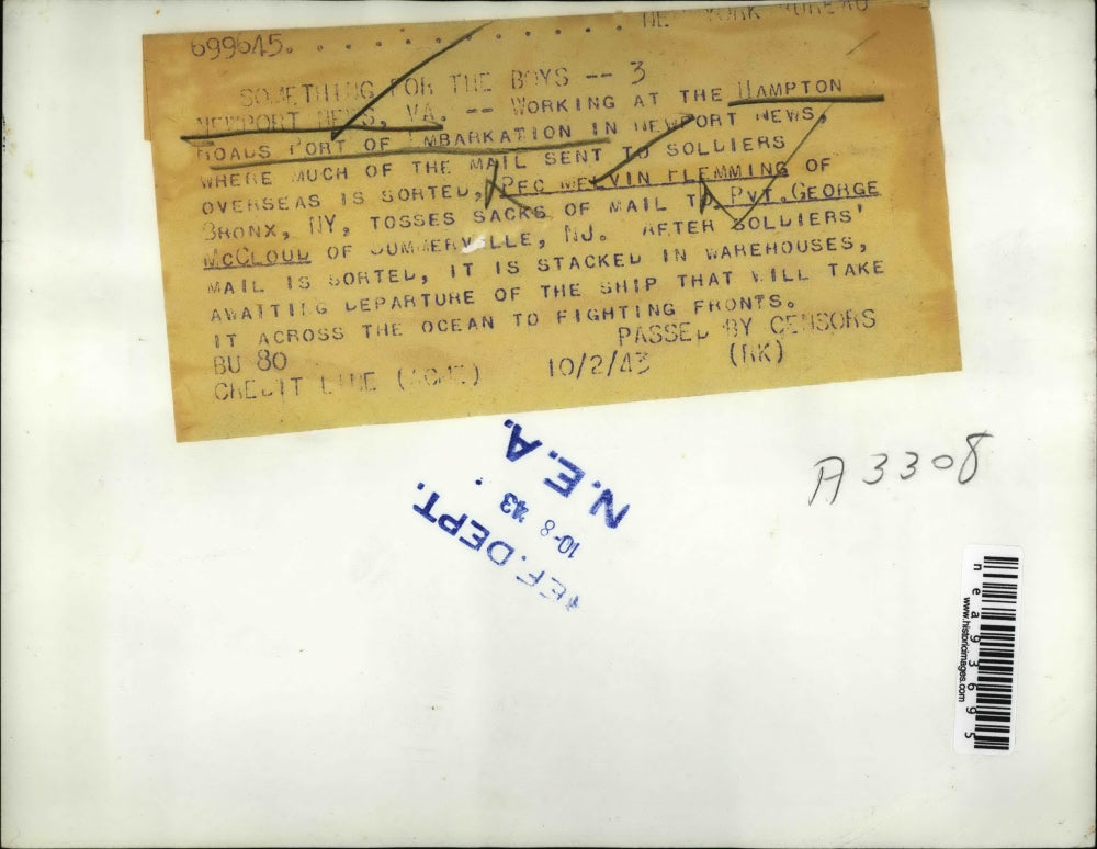 1943 Press Photo Newport News Virginia Melvin Flemming George McCloud Military