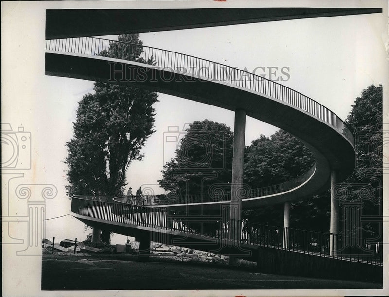 Load image into Gallery viewer, 1960 Press Photo Circular Ramp Built For Cyclists &amp; Pedestrians In Germany
