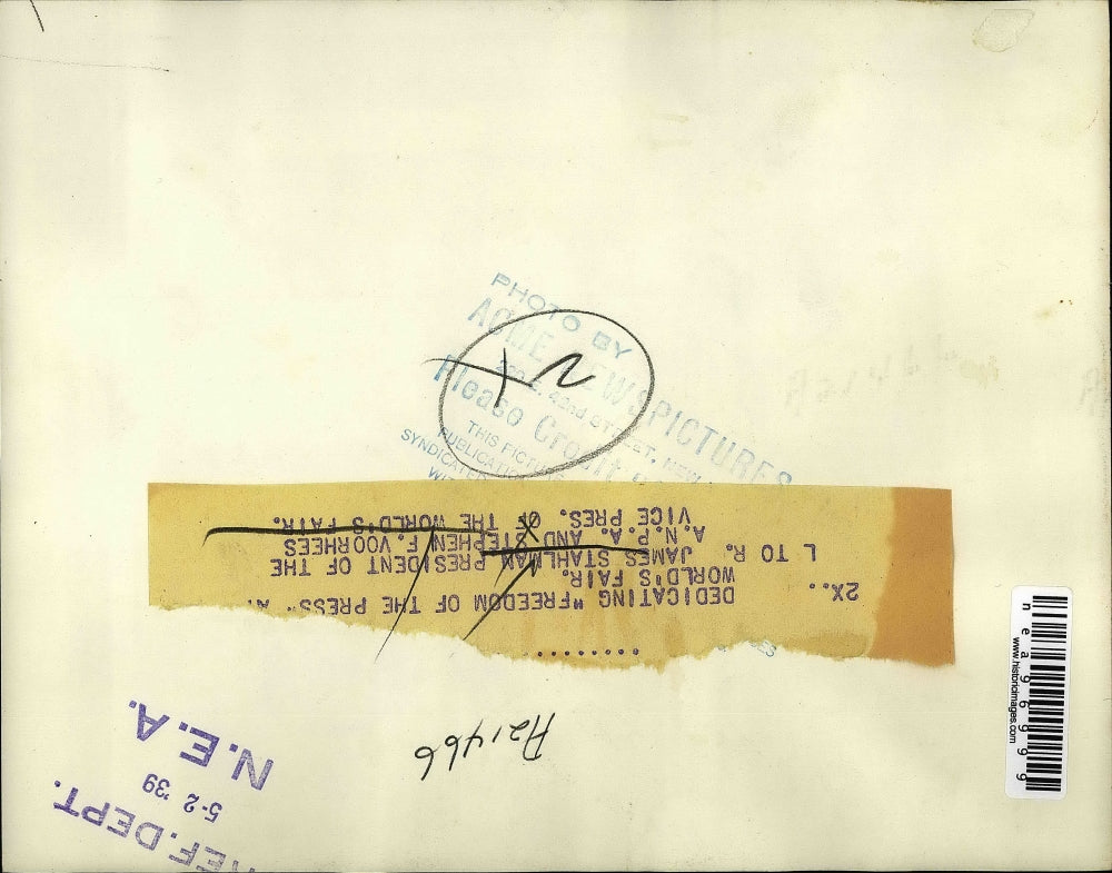 1939 Press Photo James Stalhman President Newspaper Publishers Association