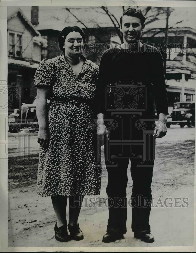 1940 Press Photo Charles William Schaal & Mrs. Hudnall After Marriage Annulment