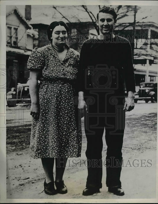 1940 Press Photo Charles William Schaal & Mrs. Hudnall After Marriage Annulment