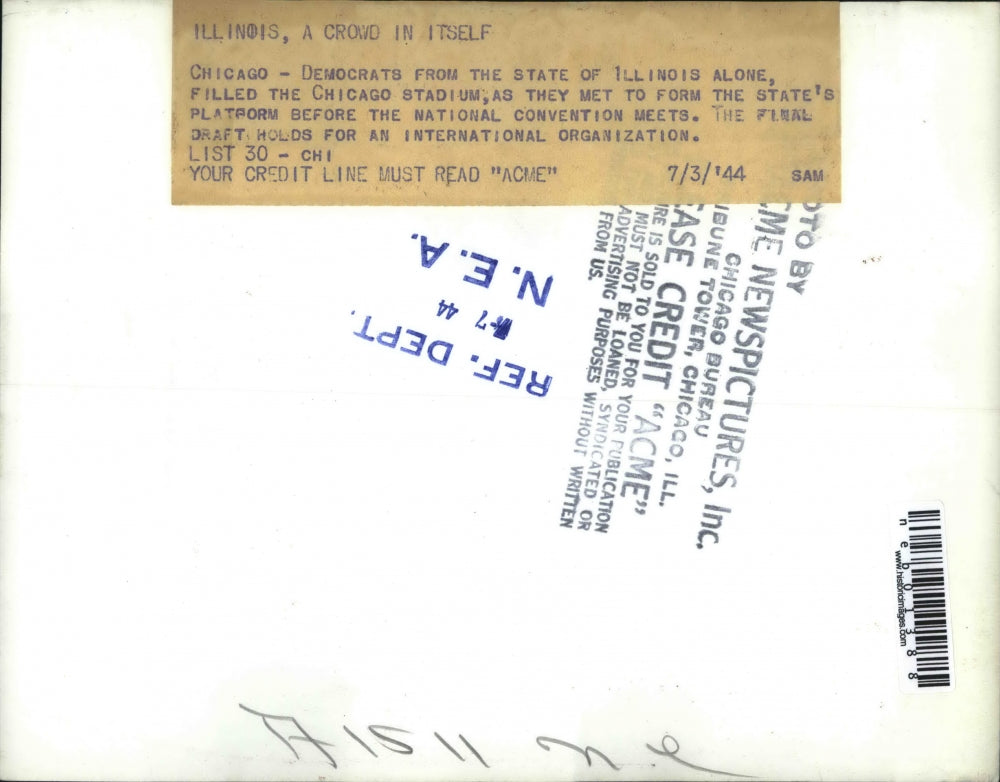 1944 Press Photo Democrats from the State of Illinois