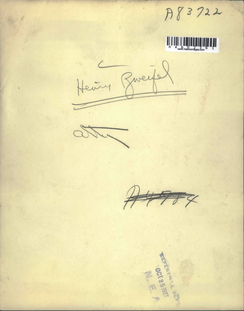 1927 Press Photo Henry Zweifel Attorney