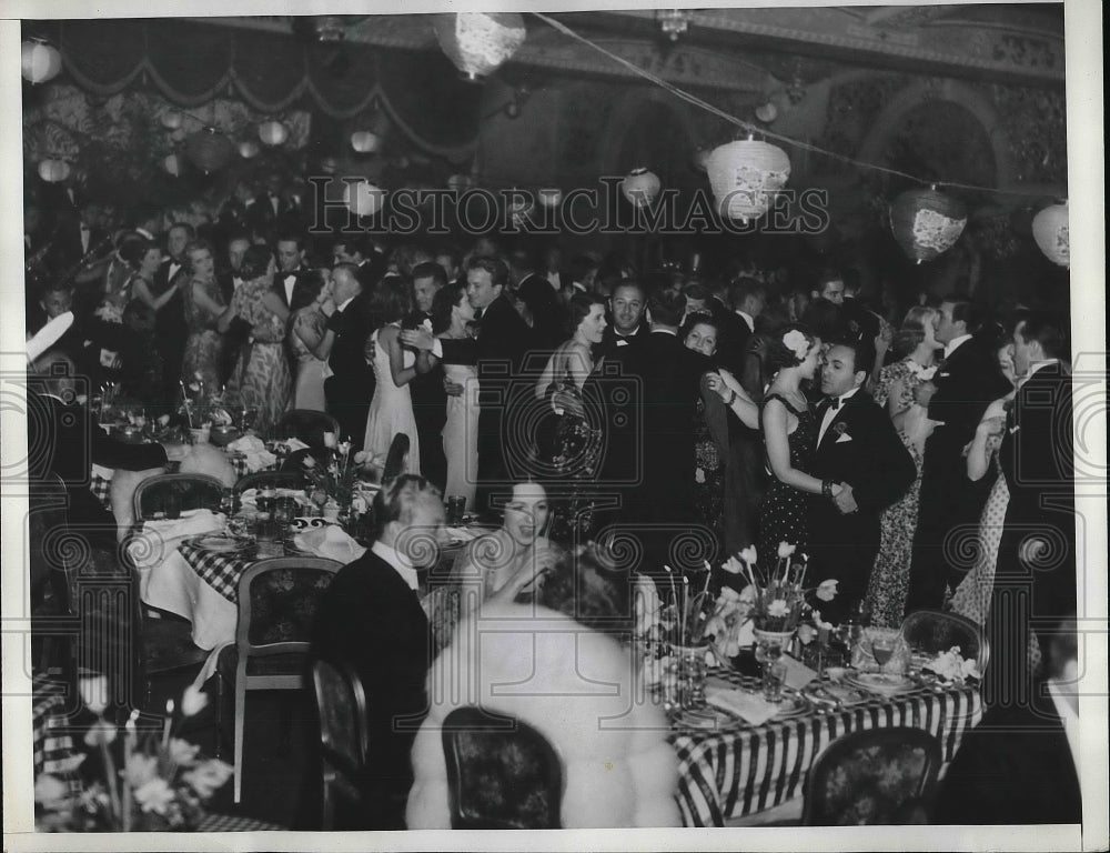 1936 Press Photo Mayfair Party Beverly Wilshire Hotel- Historic Images