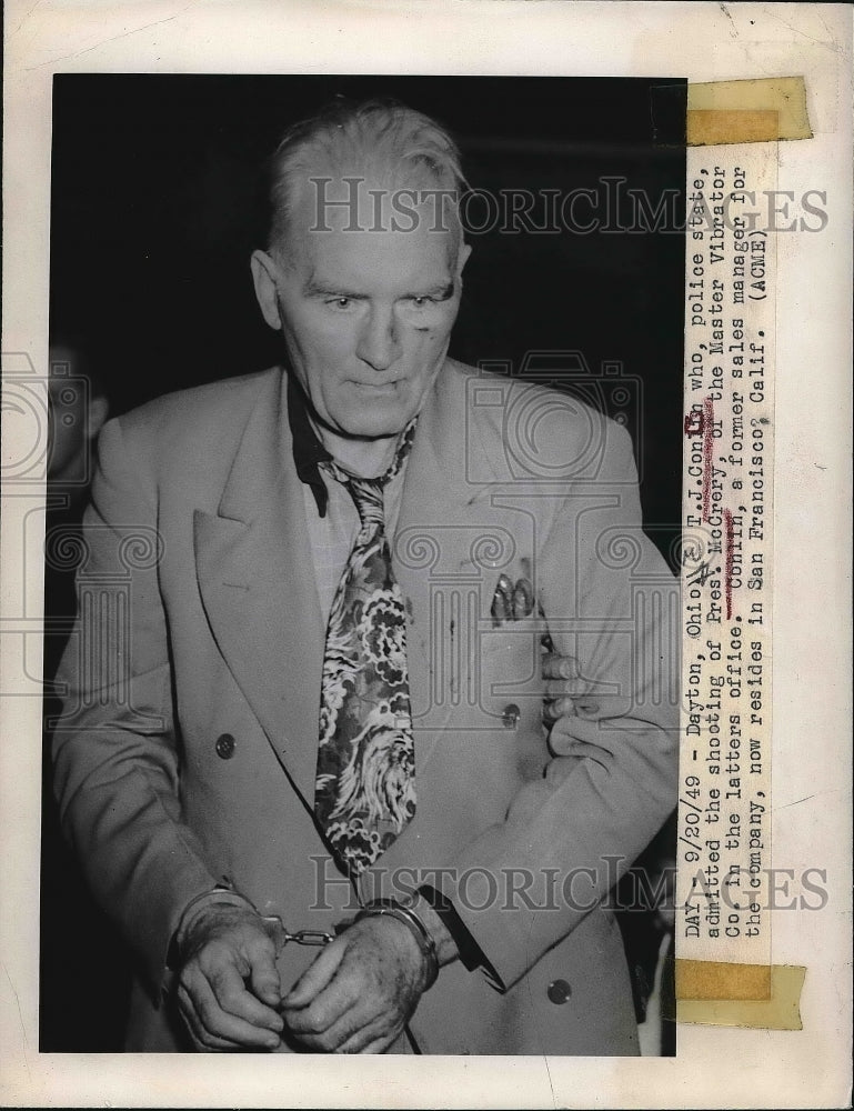 1949 Press Photo TJ Conlin Admitted Shooting