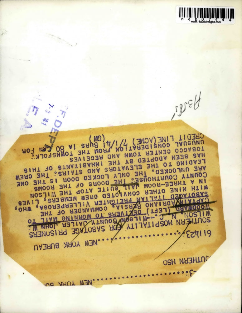 1941 Press Photo Wilson County Jailer John W. Woodward delivers morning mail to