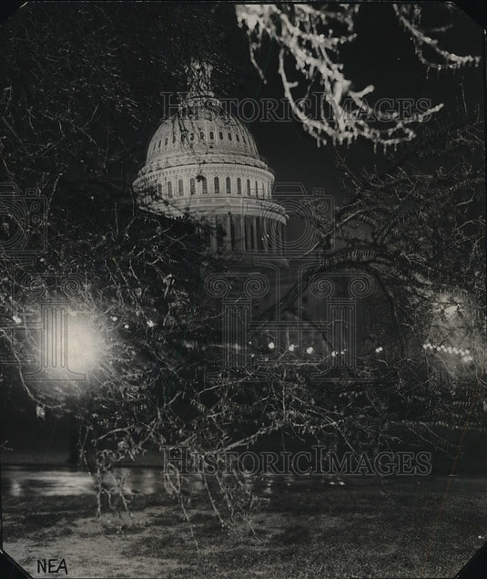 1929 Press Photo Winter Scene at the Capitol