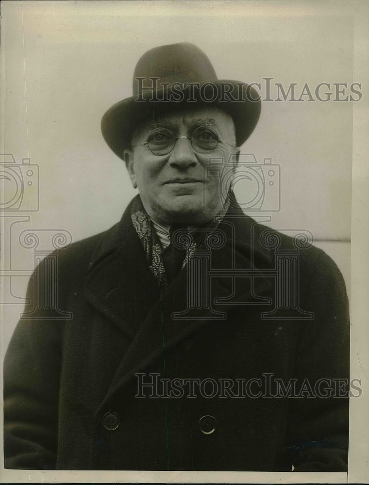 1927 Press Photo Edourd Jose Arrives In US Aboard SS Scynthia