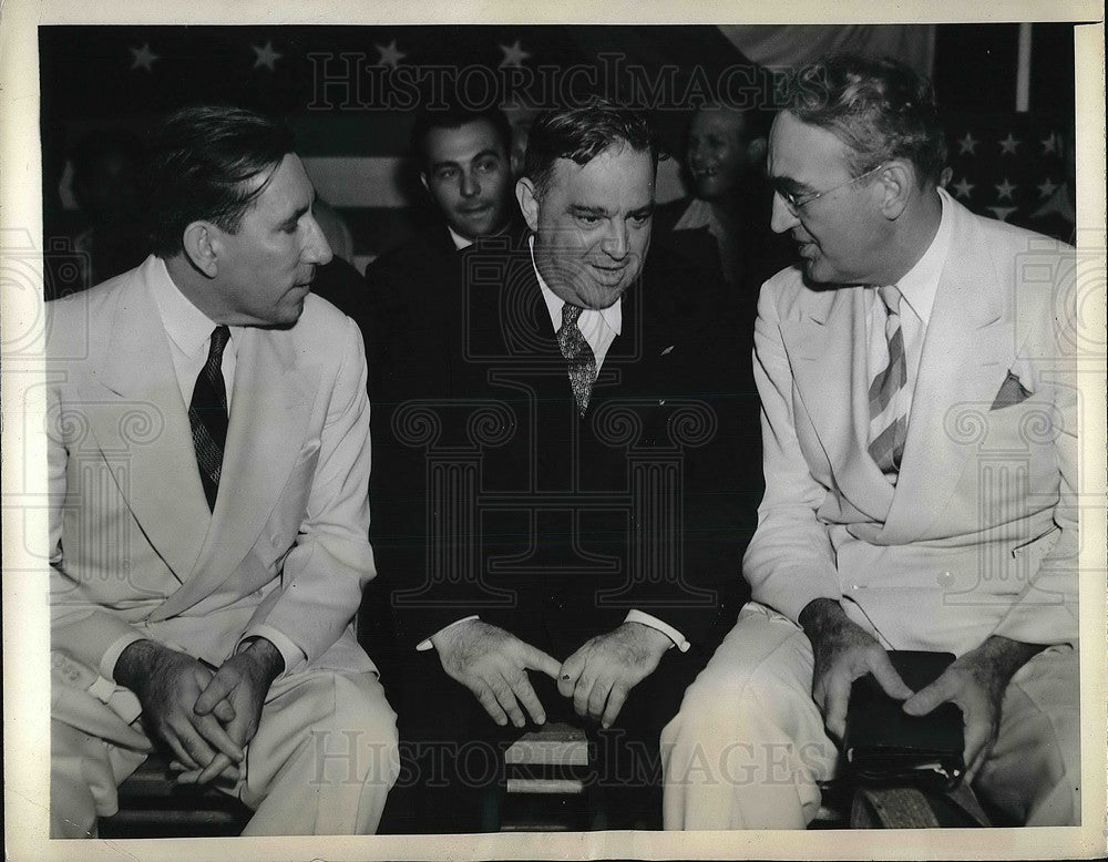 1942 Press Photo Claude Pepper Fiorello Laguardia, James M Mead- Historic Images