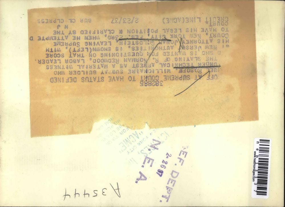 1937 Press Photo Samuel Rosoff, Under Technical Arrest, Attorney Jonah Goldstein