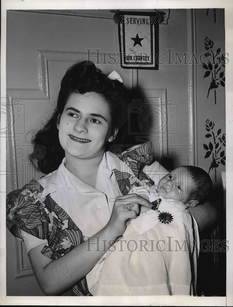 1944 Press Photo Steven Zalinsky Jerome Anita Military Family- Historic Images