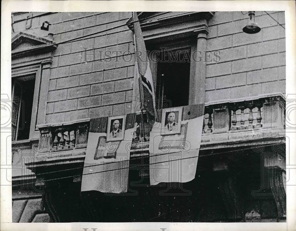 1943 Press Photo Demonstration Victor Emmanuel Rules again Rome Italy- Historic Images