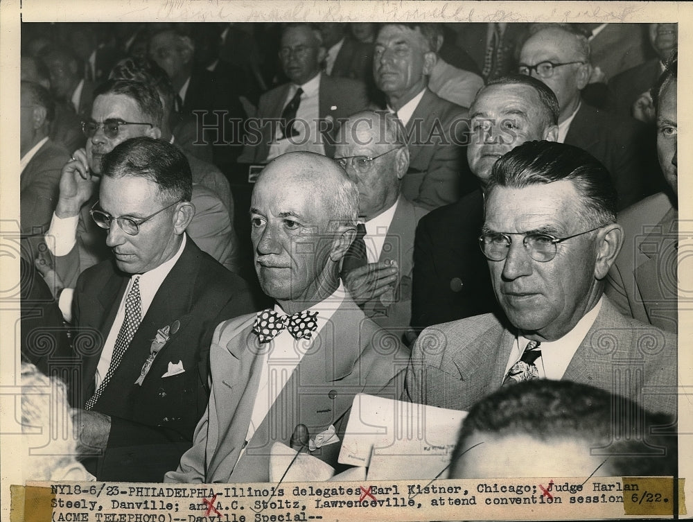 1948 Press Photo Earl Kistner, Harlan Steely and A.C. Stolz