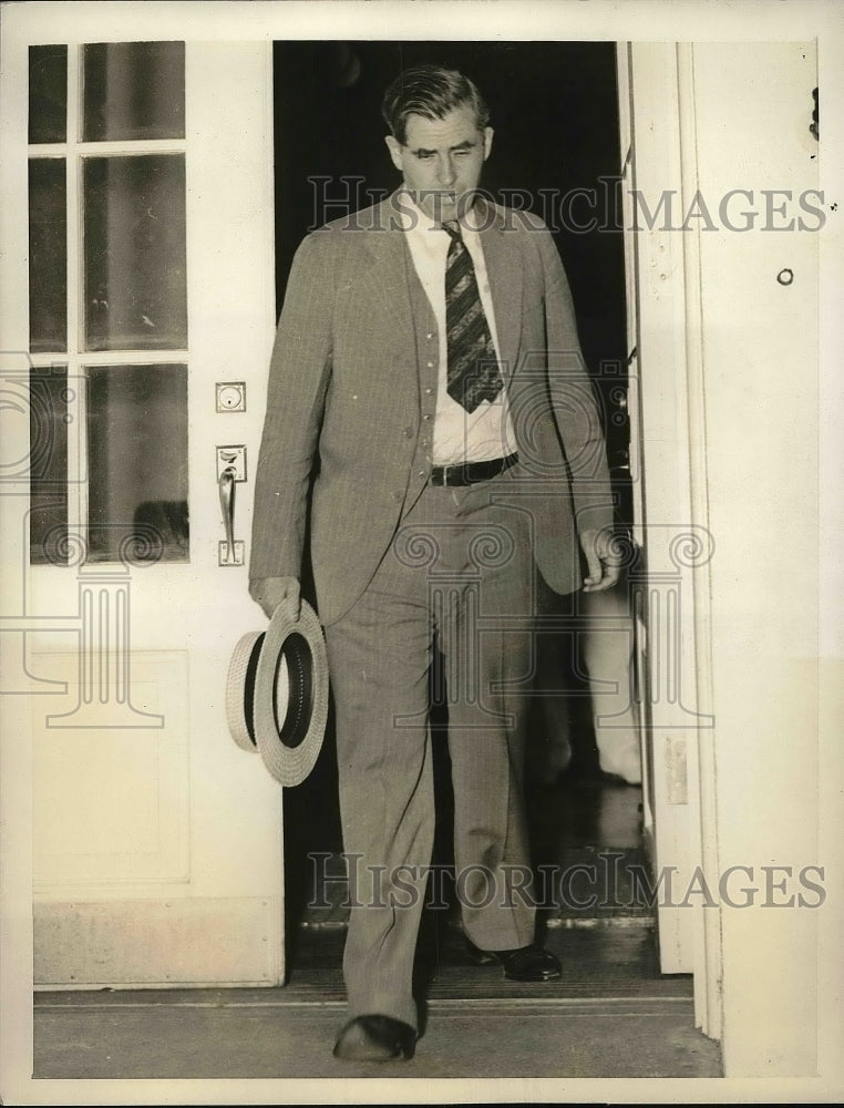 1936 Press Photo Sec. of Agriculture Henry A. Wallace Confers a White House- Historic Images