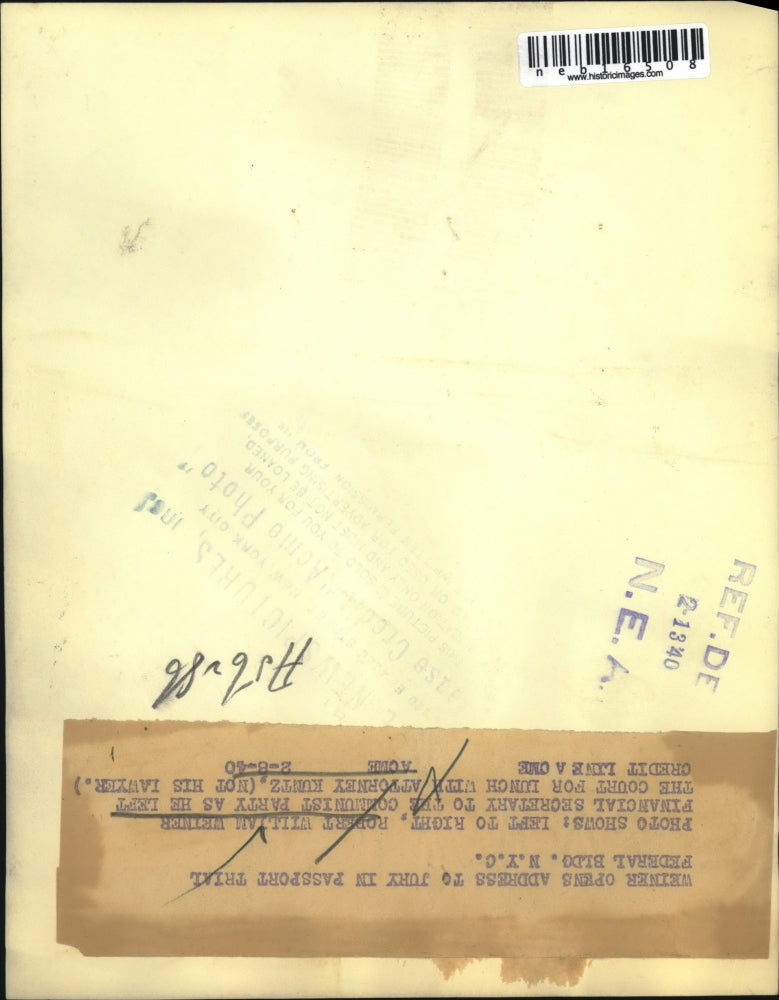 1940 Press Photo Robert William Weiner Financial Secretary To US Communist Party