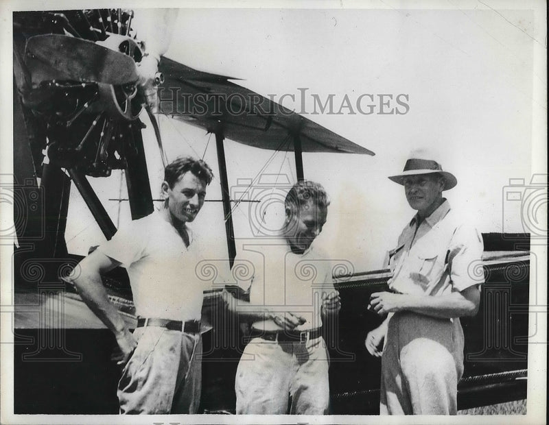 Load image into Gallery viewer, 1935 Press Photo Harry Wendt, Art Williams &amp; Edward Sill Pilots in S America
