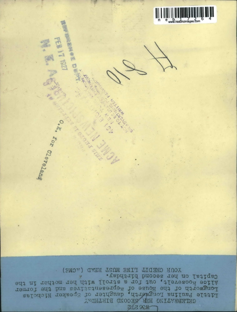 1927 Press Photo Paulina Longworth, daughter of Speaker of the Hosue of Reps