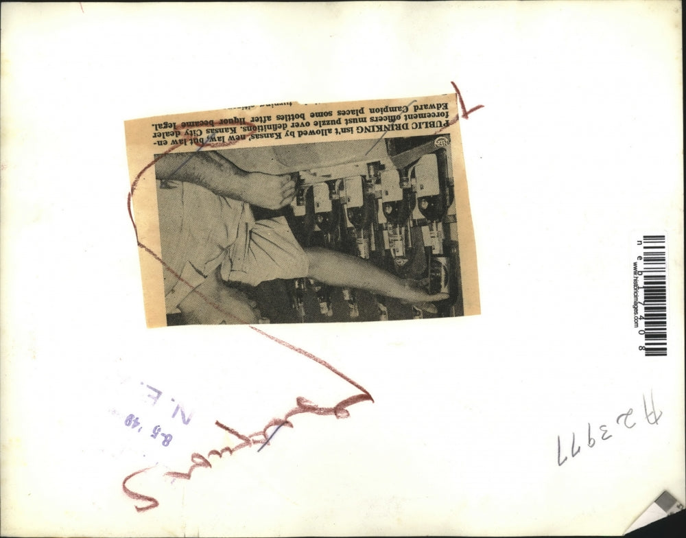 1949 Press Photo Kansas City Edward Campion Liquor - neb17408