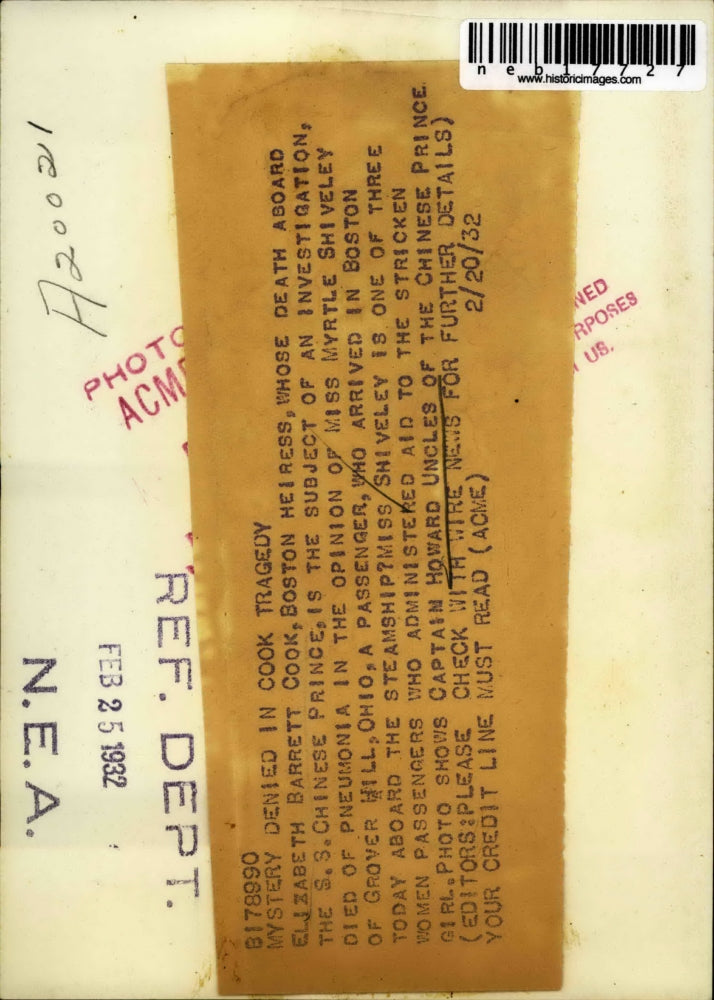 1932 Press Photo Captain Howard Uncles Chinese Prince - neb17727