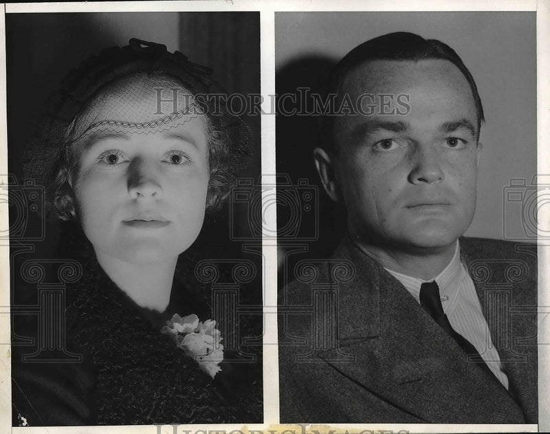 Load image into Gallery viewer, 1935 Press Photo Mrs. Geraldine Mae Lee, Thomas Stewart Lee, Princess Now Pauper
