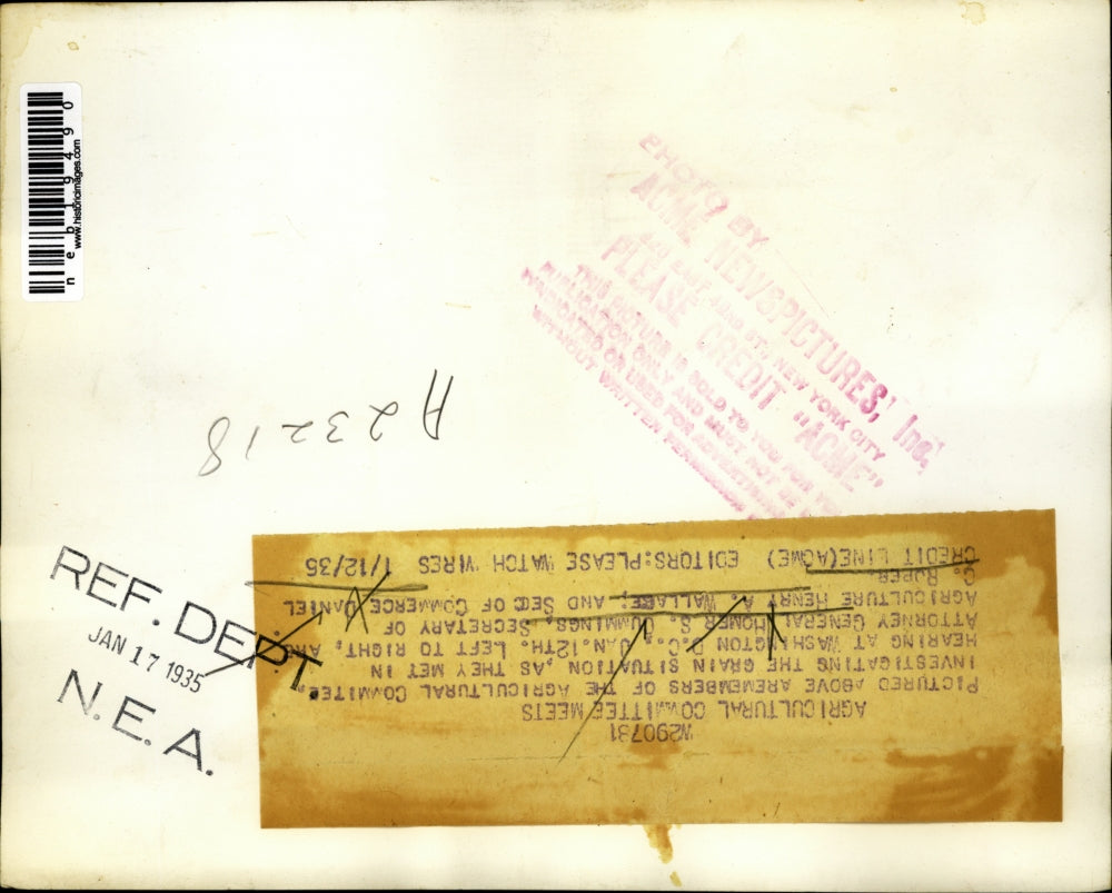 1935 Press Photo Secretary of Agriculture Henry Wallace & Atty Gen Homer Cummin