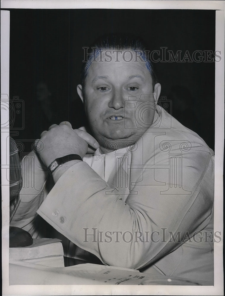 1946 Press Photo Samuel R. Beard, Gambler, Mead War Profits Investigation