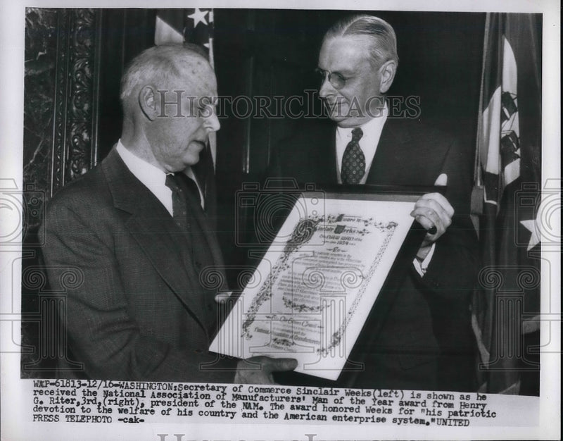 Load image into Gallery viewer, Press Photo Secretary of Commerce Sinclair Weeks National Association of Manufac
