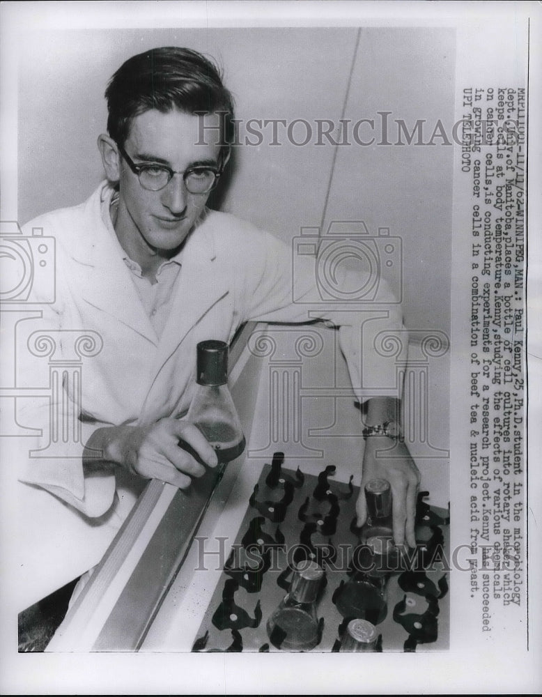 1962 Press Photo Paul Kenny Student. University of Manitoba