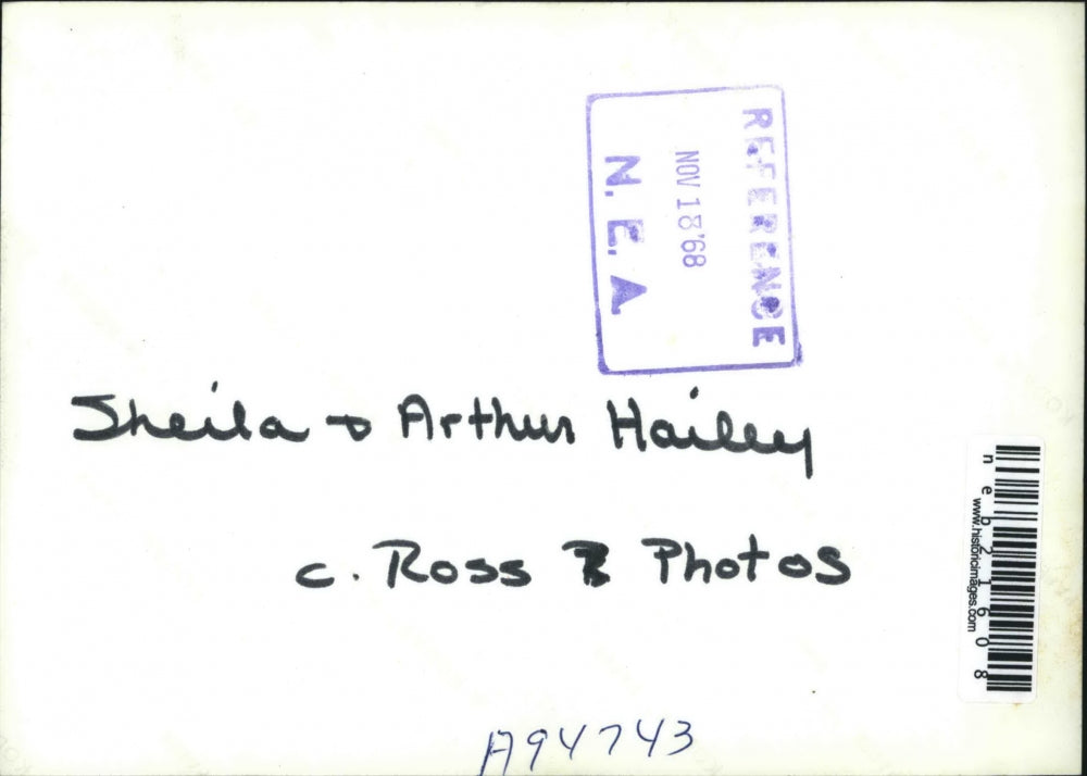 1968 Press Photo Sheila and Arthur Hailey