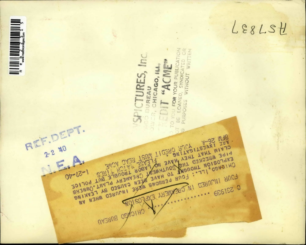 1940 Press Photo 4 Injured in Southwest Creamery Plant Explosion