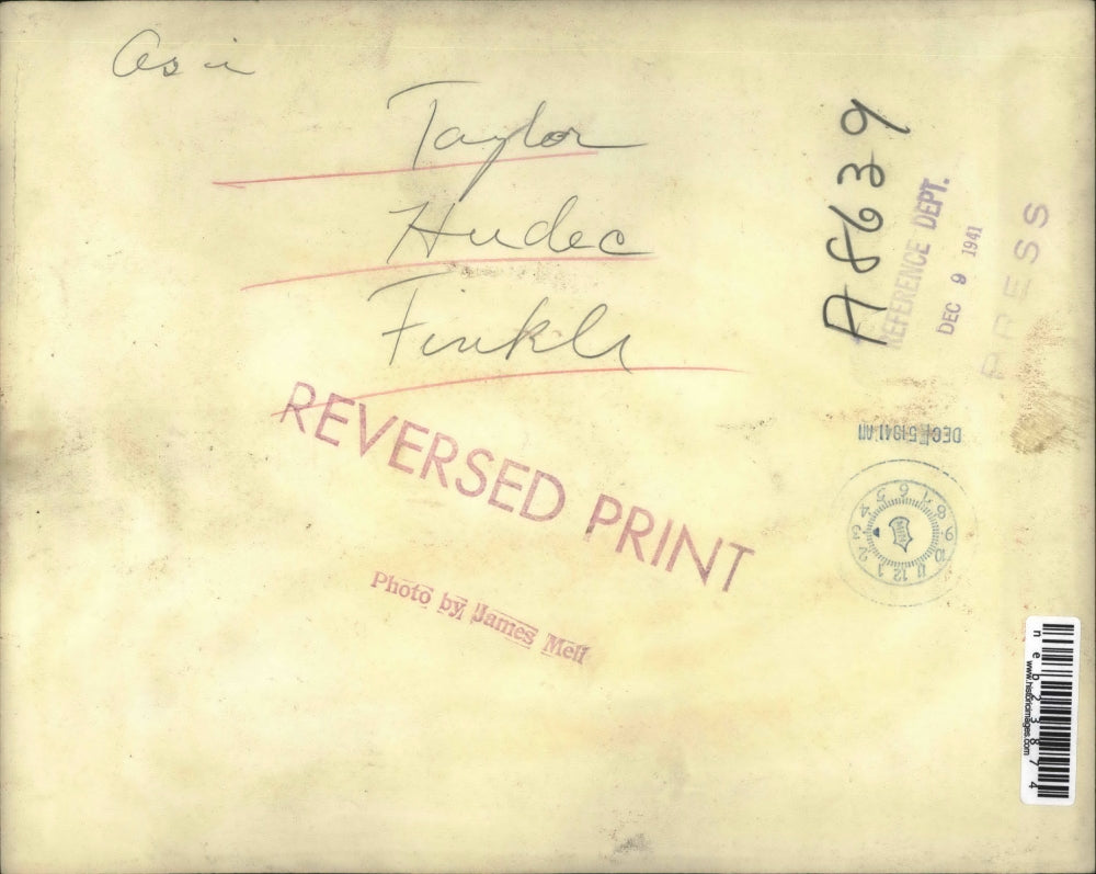 1941 Press Photo Taylor, Hudec, and Finkle