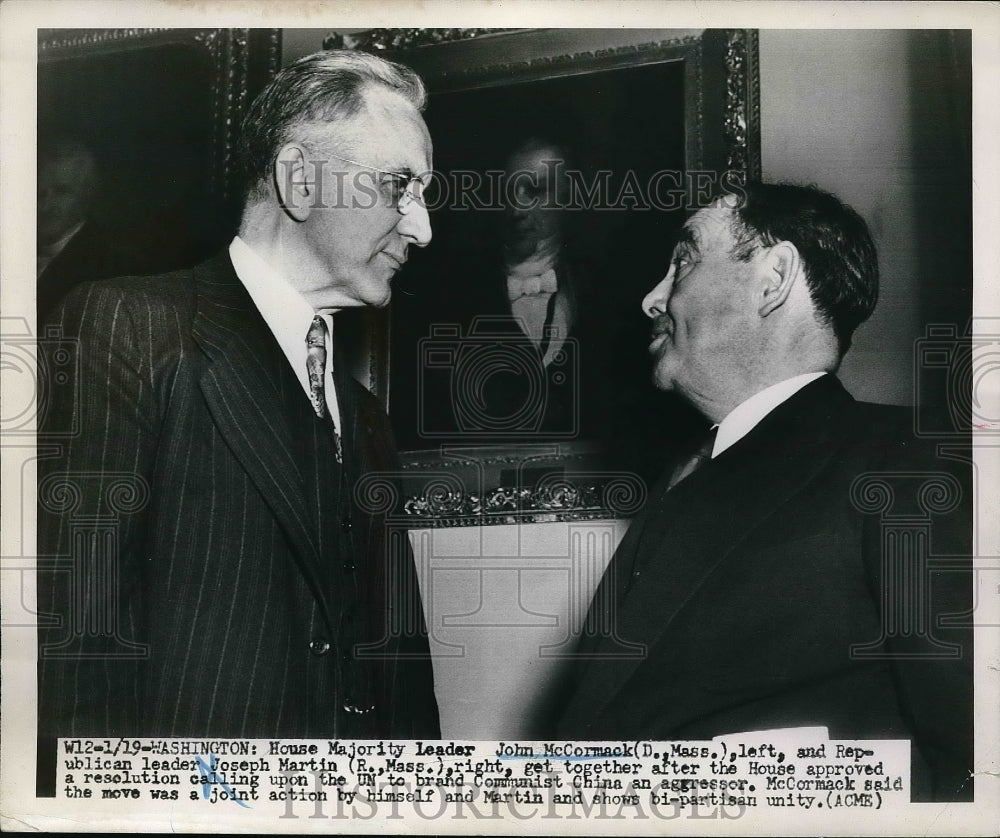 1919 Press Photo John McCormack and Joseph Martin