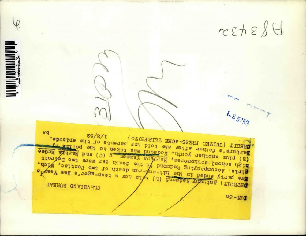 1952 Press Photo Anthony Radmond, barbara Tamber Martha McGee