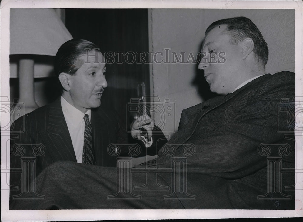 1951 Press Photo Nasrollah Entezam, nations General Assembly Jacob A. Malik