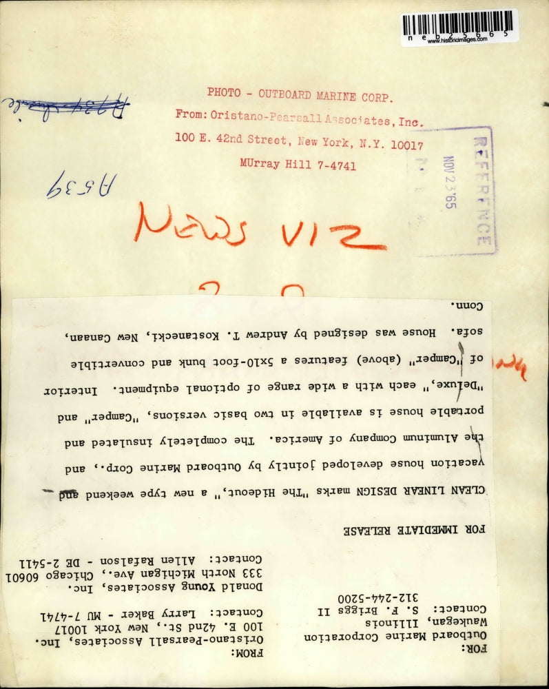 1965 Press Photo "The Hideout", a new type weekend & vacation developed jointly